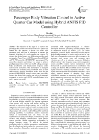 Passenger body vibration control in active quarter car model using hybrid ANFIS PID controller