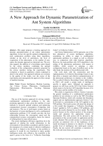 A new approach for dynamic parametrization of ant system algorithms