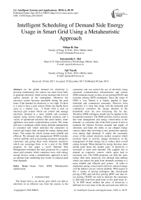 Intelligent scheduling of demand side energy usage in smart grid using a metaheuristic approach