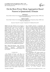 On the root-power mean aggregation based neuron in quaternionic domain
