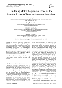 Clustering matrix sequences based on the iterative dynamic time deformation procedure