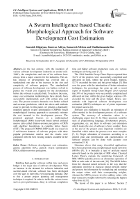 A swarm intelligence based chaotic morphological approach for software development cost estimation