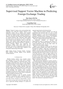 Supervised support vector machine in predicting foreign exchange trading