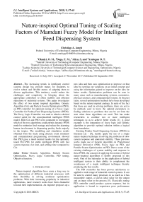 Nature-inspired optimal tuning of scaling factors of mamdani fuzzy model for intelligent feed dispensing system