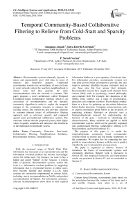 Temporal community-based collaborative filtering to relieve from cold-start and sparsity problems