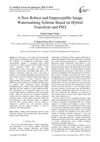 A new robust and imperceptible image watermarking scheme based on hybrid transform and PSO