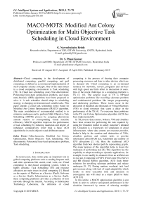 MACO-MOTS: modified ant colony optimization for multi objective task scheduling in cloud environment