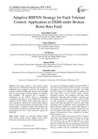 Adaptive RBFNN strategy for fault tolerant control: application to DSIM under broken rotor bars fault