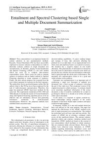 Entailment and spectral clustering based single and multiple document summarization
