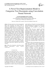 A novel text representation model to categorize text documents using convolution neural network