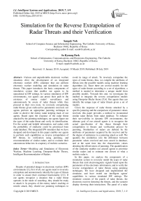 Simulation for the reverse extrapolation of radar threats and their verification