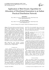Application of bird swarm algorithm for allocation of distributed generation in an Indian practical distribution network