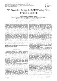 PID controller design for SOPDT using direct synthesis method