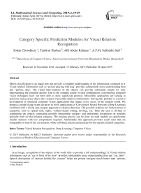 Category specific prediction modules for visual relation recognition