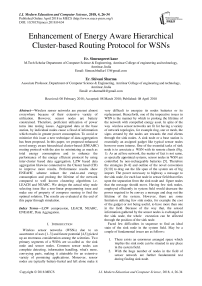 Enhancement of energy aware hierarchical cluster-based routing protocol for WSNs