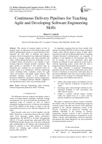 Continuous delivery pipelines for teaching agile and developing software engineering skills