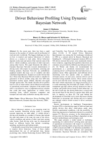 Driver behaviour profiling using dynamic Bayesian network