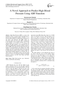 A novel approach to predict high blood pressure using ABF function