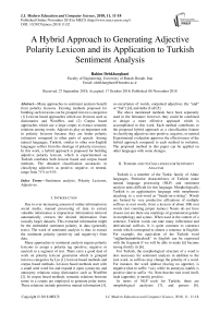 A hybrid approach to generating adjective polarity lexicon and its application to Turkish sentiment analysis