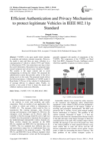 Efficient authentication and privacy mechanism to protect legitimate vehicles in IEEE 802.11p standard