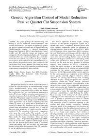 Genetic algorithm control of model reduction passive quarter car suspension system