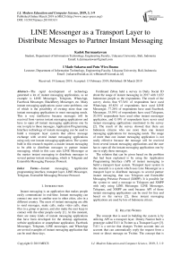 LINE messenger as a transport layer to distribute messages to partner instant messaging