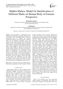 Hidden Markov model for identification of different marks on human body in forensic perspective