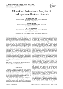 Educational performance analytics of undergraduate business students
