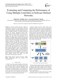 Evaluating and comparing the performance of using multiple controllers in software defined networks