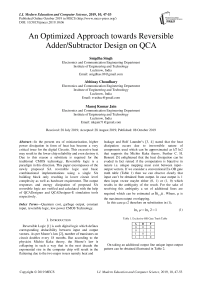An optimized approach towards reversible adder/subtractor design on QCA