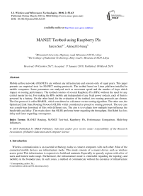 MANET testbed using raspberry PIs