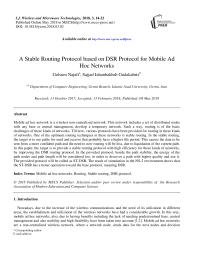 A stable routing protocol based on DSR protocol for mobile ad hoc networks