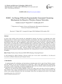 EGEC: an energy efficient exponentially generated clustering mechanism for reactive wireless sensor networks