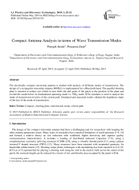 Compact antenna analysis in terms of wave transmission modes
