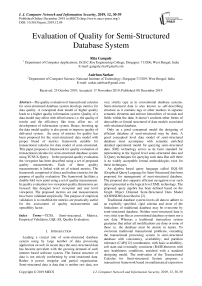 Evaluation of Quality for Semi-Structured Database System