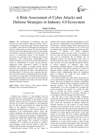 A Risk-Assessment of Cyber Attacks and Defense Strategies in Industry 4.0 Ecosystem