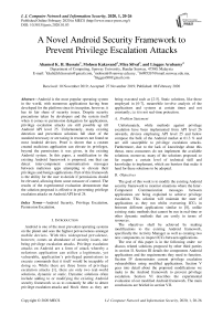 A Novel Android Security Framework to Prevent Privilege Escalation Attacks