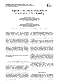 Segment-wise Quality Evaluation for Identification of Face Spoofing
