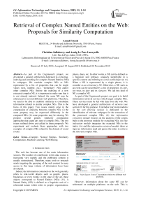 Retrieval of Complex Named Entities on the Web: Proposals for Similarity Computation
