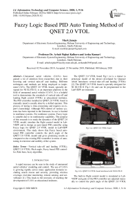 Fuzzy Logic Based PID Auto Tuning Method of QNET 2.0 VTOL