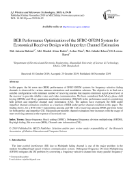 BER Performance Optimization of the SFBC-OFDM System for Economical Receiver Design with Imperfect Channel Estimation