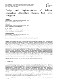 Design and Implementation of Reliable Encryption Algorithms through Soft Error Mitigation