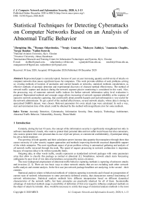 Statistical Techniques for Detecting Cyberattacks on Computer Networks Based on an Analysis of Abnormal Traffic Behavior