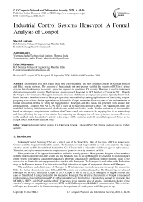 Industrial Control Systems Honeypot: A Formal Analysis of Conpot