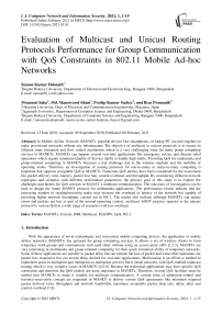 Evaluation of Multicast and Unicast Routing Protocols Performance for Group Communication with QoS Constraints in 802.11 Mobile Ad-hoc Networks