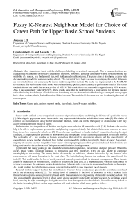 Fuzzy K-Nearest Neighbour Model for Choice of Career Path for Upper Basic School Students