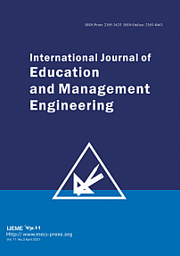 2 vol.11, 2021 - International Journal of Education and Management Engineering