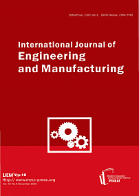 6 vol.10, 2020 - International Journal of Engineering and Manufacturing