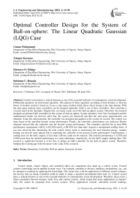 Optimal Controller Design for the System of Ball-on-sphere: The Linear Quadratic Gaussian (LQG) Case