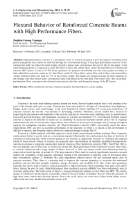 Flexural Behavior of Reinforced Concrete Beams with High Performance Fibers
